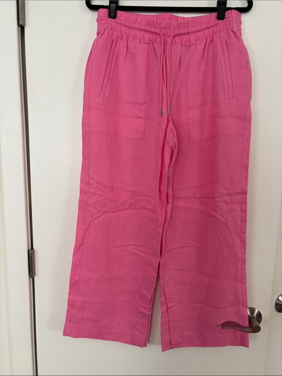 Athleta Pants - Athleta Wide Leg Drawstring Pants in Bright Pink
